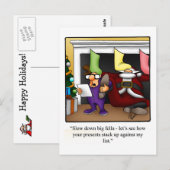 Grappig kerstvakantie-Briefkaart Briefkaart (Voorkant / Achterkant)