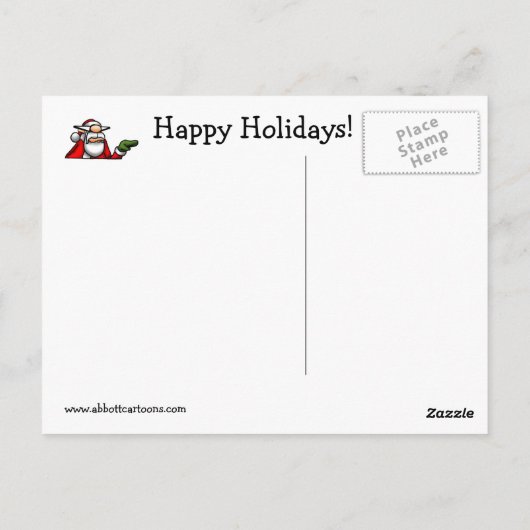 Grappig kerstvakantie-Briefkaart Briefkaart (Achterkant)