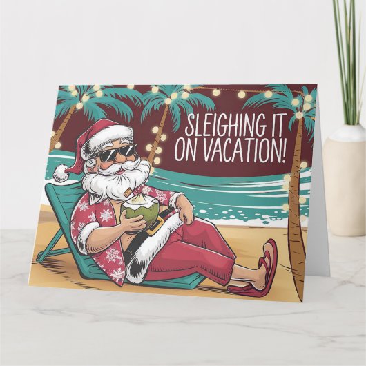 Grappig kerstvakantie ontwerp kaart (Voorkant)