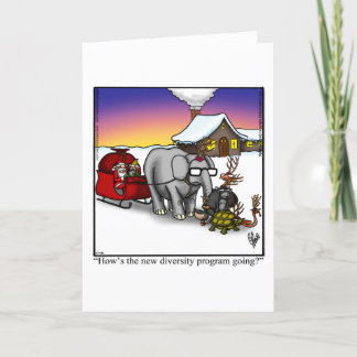 Grappig kerstvakantiekaartje feestdagen kaart