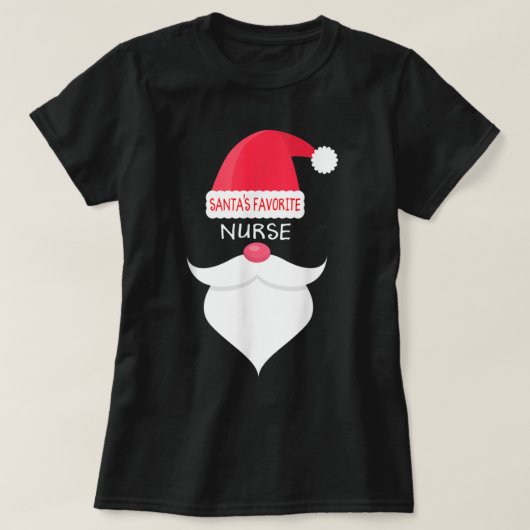 Grappig kerstverpleegster, favoriete verpleegster  t-shirt (Design voorkant)