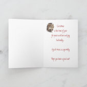 Grappig kerstvierkant Dierlijk Humor Feestdagen Kaart (Binnen)