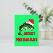 Grappig kerstvizier feestdagenkaart (Staand voorkant)