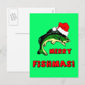 Grappig kerstvizier feestdagenkaart (Voorkant / Achterkant)