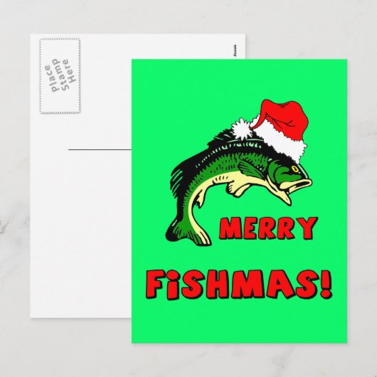 Grappig kerstvizier feestdagenkaart (Voorkant / Achterkant)