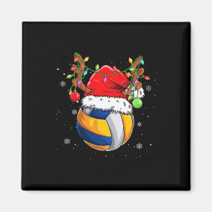 Grappig Kerstvolleybal Santa Hat Rendier Schattige Magneet