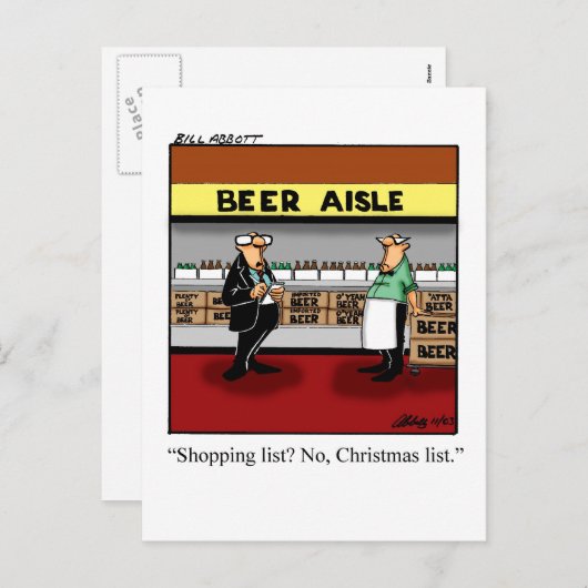 Grappig kerstwinkelen Humor Briefkaart (Voorkant / Achterkant)
