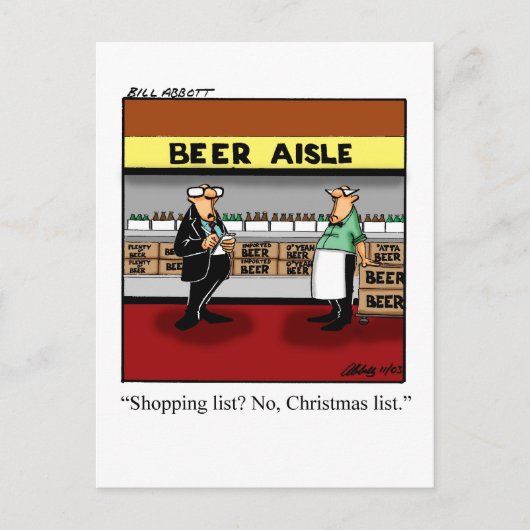 Grappig kerstwinkelen Humor Briefkaart (Voorkant)