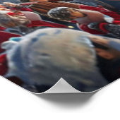 Grappig kerstwonderland poster (Hoek)