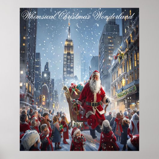 Grappig kerstwonderland poster (Voorkant)
