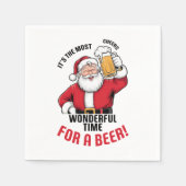 Grappig kerstwortelbier drink feest servet (Voorkant)