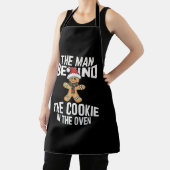 Grappig Kerstzwangerschap Man achter Cookie Schort (Insitu)