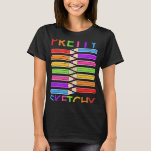 Grappig ketchy Art voor artistieke Mannen Women K T-shirt