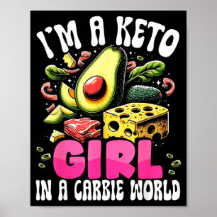 Grappig Keto Cadeau - Ik Ben Een Carbie Meisje In Poster