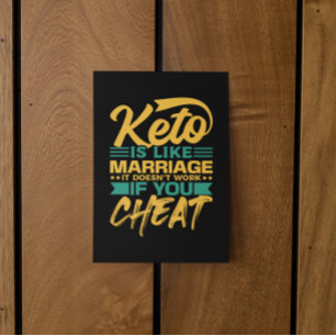 Grappig Keto Dieet Vreemdgaan Quote Briefkaart