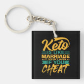 Grappig Keto Dieet Vreemdgaan Quote Sleutelhanger (voorkant)