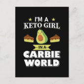 Grappig Keto Meisje Schattige Ketogenic Diet Avoca Briefkaart (Voorkant)