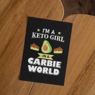 Grappig Keto Meisje Schattige Ketogenic Diet Avoca Briefkaart