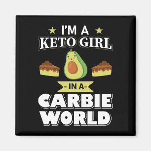 Grappig Keto Meisje Schattige Ketogenic Diet Avoca Magneet