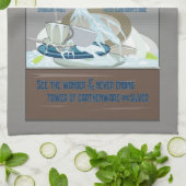 Grappig  Keuken Reizen Ontwerp Theedoek (Gevouwen)