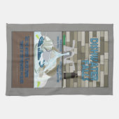 Grappig  Keuken Reizen Ontwerp Theedoek (Horizontaal)