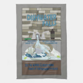 Grappig Keuken Reizen Ontwerp Theedoek (Verticaal)