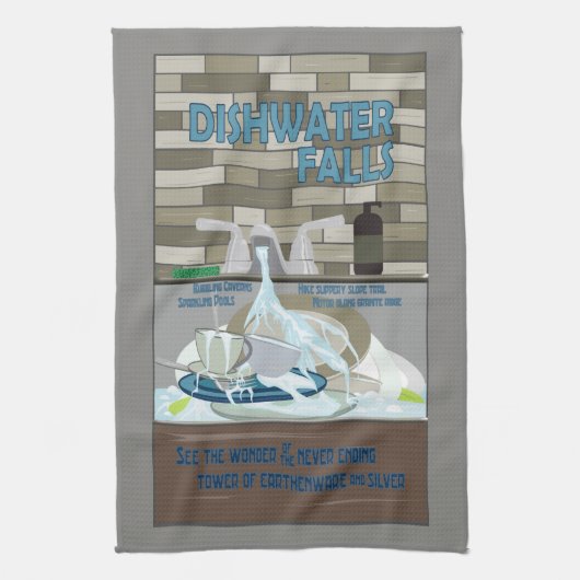 Grappig  Keuken Reizen Ontwerp Theedoek (Verticaal)