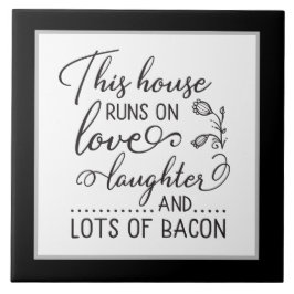 Grappig Keuken woord kunst spek Tegeltje