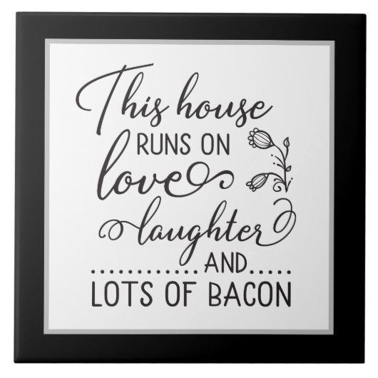 Grappig Keuken woord kunst spek Tegeltje (Voorkant)