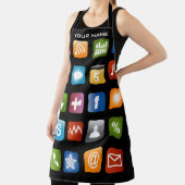 Grappig keukenschort met smartphone app-pictogramm schort (Insitu)