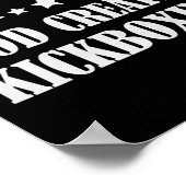 Grappig kickbokscadeau Bijbel Vechtkunst Kick Boxi Poster (Hoek)