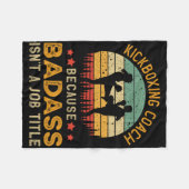 Grappig kickbokscoach cadeau voor mannen, D Kickbo Fleece Deken (Voorkant (Horizontaal))