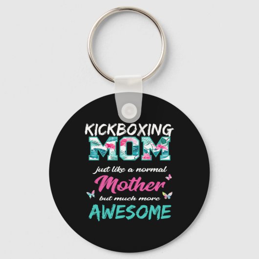 Grappig Kickboksen Moeder T Shirt Sport Moeder Sleutelhanger (Voorkant)