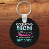 Grappig Kickboksen Moeder T Shirt Sport Moeder Sleutelhanger (Voorkant)