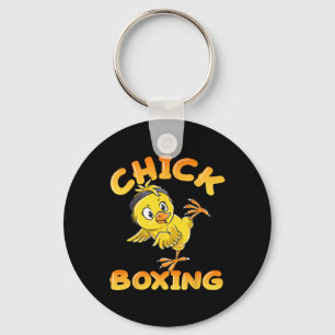 Grappig Kickboksen Vechtend Meisje Schattig Kick B Sleutelhanger