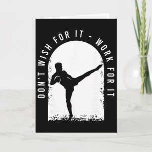 Grappig kickboksoutfit voor een kickbokser kaart