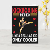 Grappig Kid Kickboxer Outfit - Bokskind Kaart (Gele Bloem)
