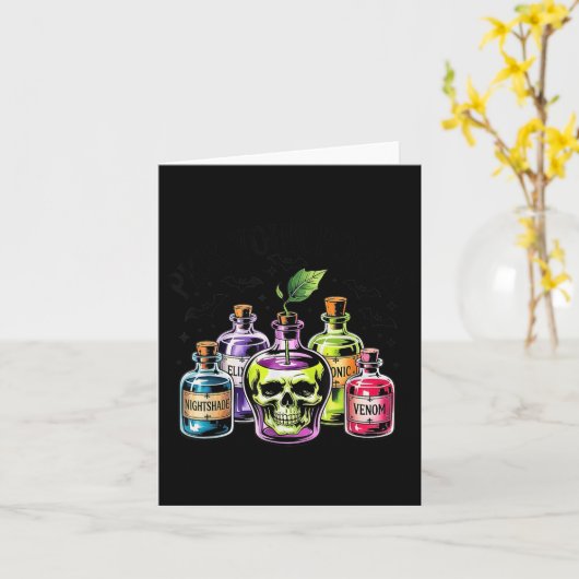 Grappig Kies Uw Gifappel Halloween Gothic Prin Kaart (Gele Bloem)