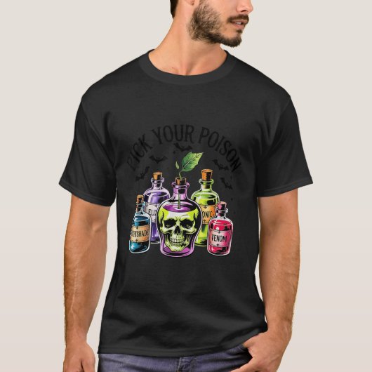 Grappig Kies Uw Gifappel Halloween Gothic Prin T-shirt (Voorkant)
