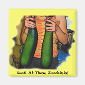 Grappig, kijk naar die Zucchinis Magneet (Voorkant)