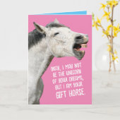 Grappig, kijk niet naar een cadeaupaard in de mond kaart (Gele Bloem)