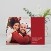 Grappig kijk ons feestelijke kerstfoto folie feestdagenkaart (Staand Voorkant)