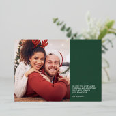 Grappig kijk ons feestelijke kerstfoto folie feestdagenkaart (Staand Voorkant)