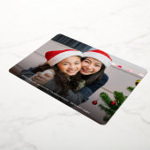 Grappig kijk ons kerst volledige foto | Rood Folie Feestdagenkaart (Gedraaid)