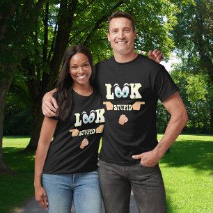 Grappig kijk op stomme hand wijzen unisex t-shirt