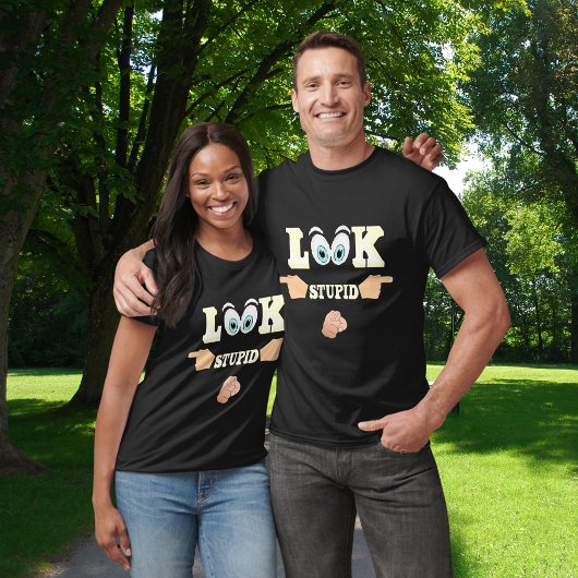 Grappig kijk op stomme hand wijzen unisex t-shirt