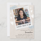 Grappig Kijk wie de uitnodigingen voor de 14e verj (Voorkant)