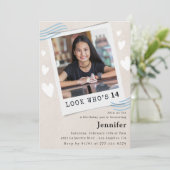 Grappig Kijk wie de uitnodigingen voor de 14e verj (Staand voorkant)