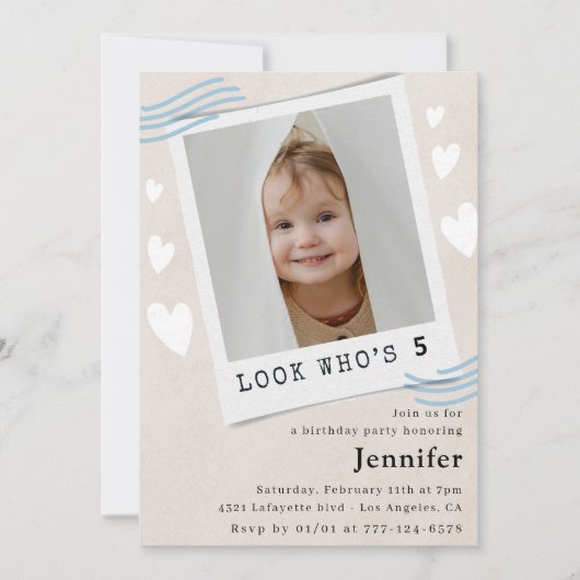 Grappig Kijk wie de uitnodigingen voor de 5e verja (Voorkant)