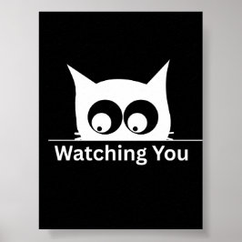 Grappig Kijken Naar Jou Kat Schattig Minimaal Poster